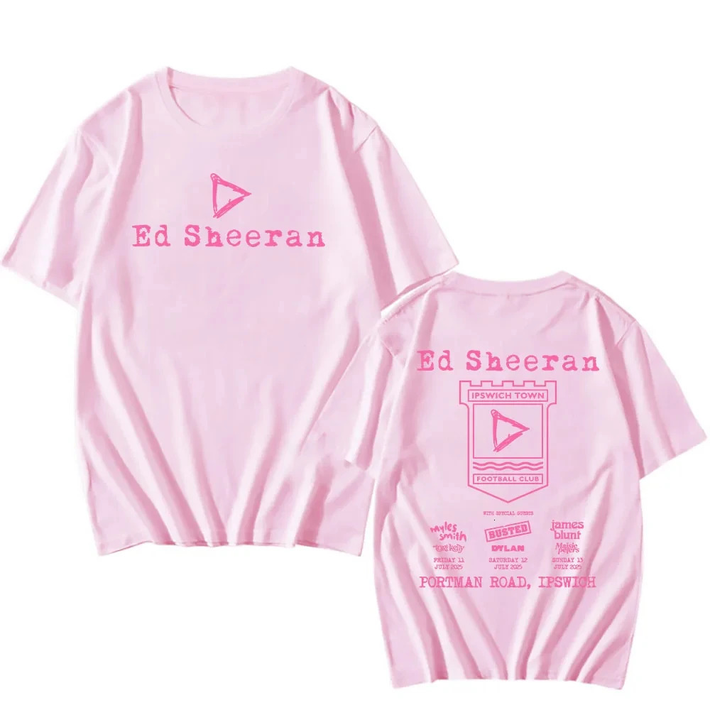 Ed Sheeran Play Tour 2025 Tshirt Cotton Men Women Summer Tshirts Fashion Loose Unisex Streetwear Hip Hop Graphic Clothing 250625