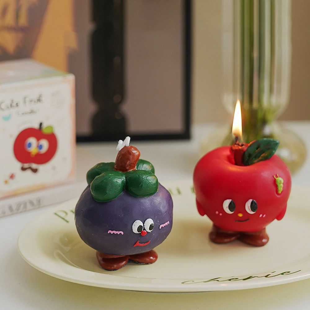 1p Lovely Eexpression Miniature Scented Candles Realistic Fruit-Scented Aromatherapy Candles Perfect as a Trendy Photo Prop W250704