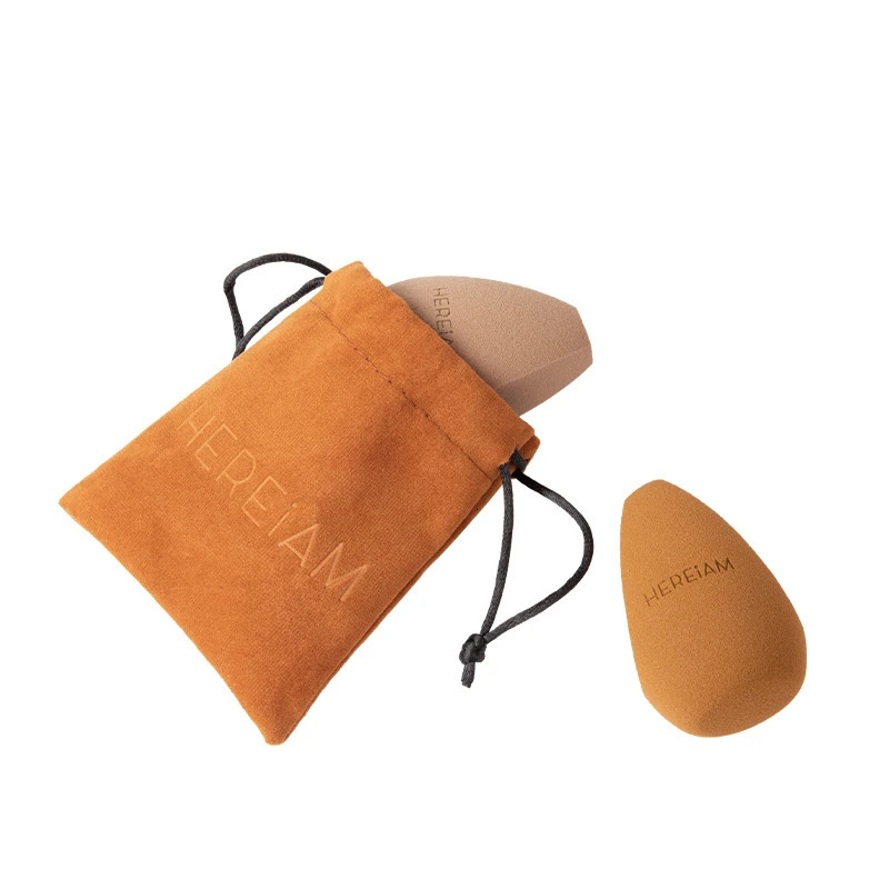 HEREIAM Makeup Sponge Puff With Storage Bag Dry and Wet Professional For Foundation Soft Smooth Beauty Tools Accessories 250625