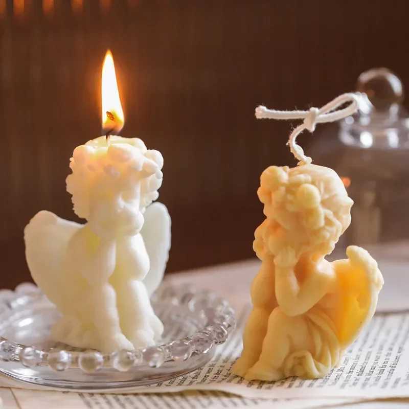 ute Candles Cupid Angel Scented Candle Ins Small Art Decorative Aromatic Candles Home Fragrant Decoration Candle Posing Props W250704