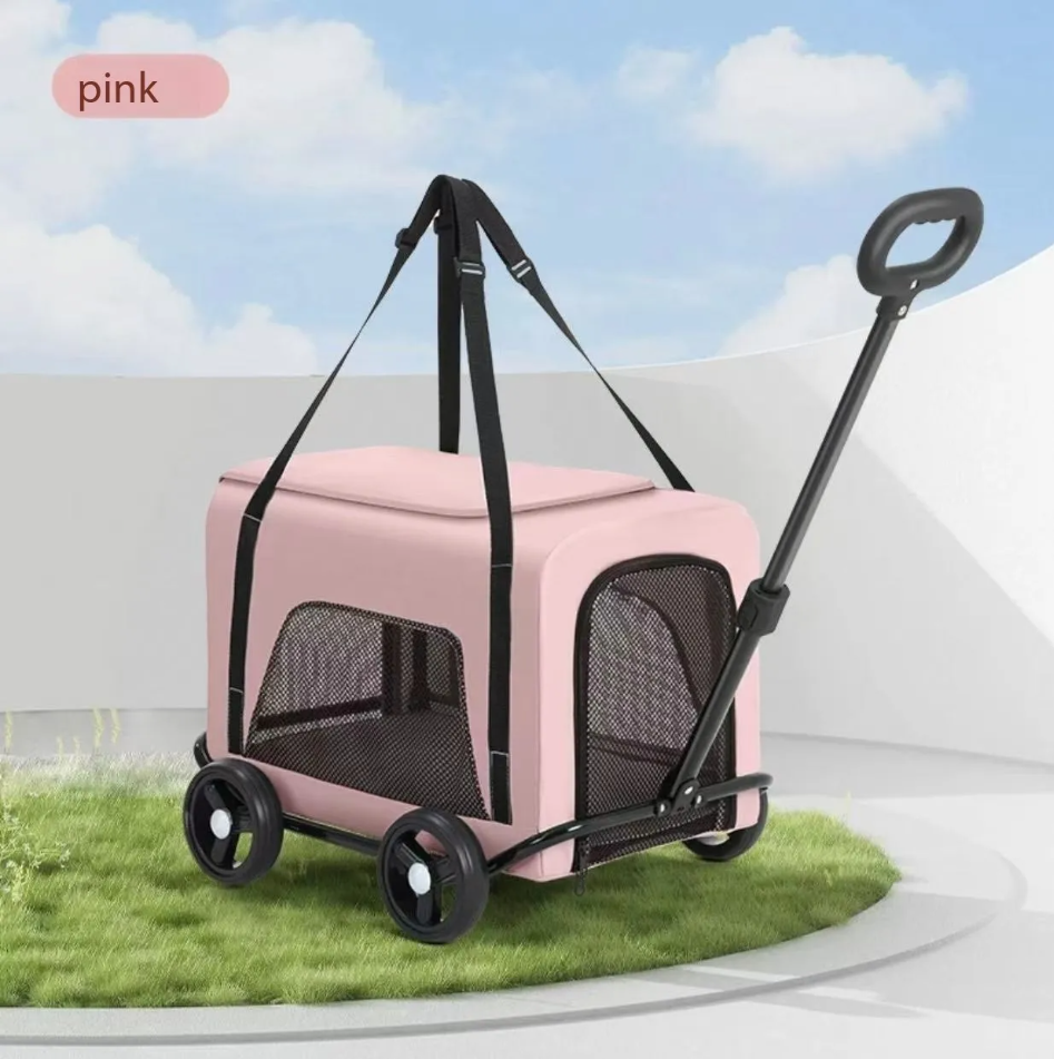 Pet Cart, Dog, Cat, Teddy, Baby Cart, Outdoor Small Trolley, Car Rental, Lightweight and Foldable