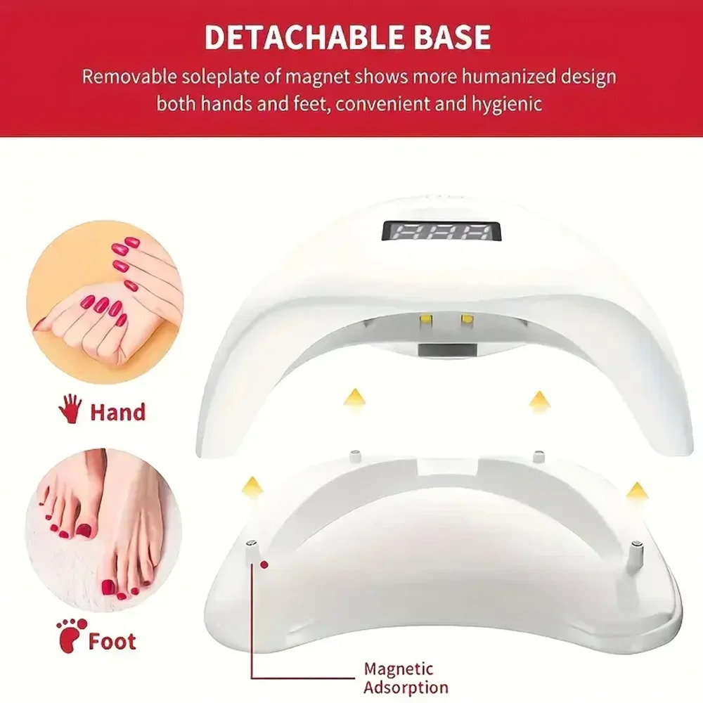 LINMANDA SUN5 Nail UV LED Lamp Nails Dryer Gel Nail Polish With 4 Timers Automatic Sensor LCD Display Professional Nail Lamp 250627