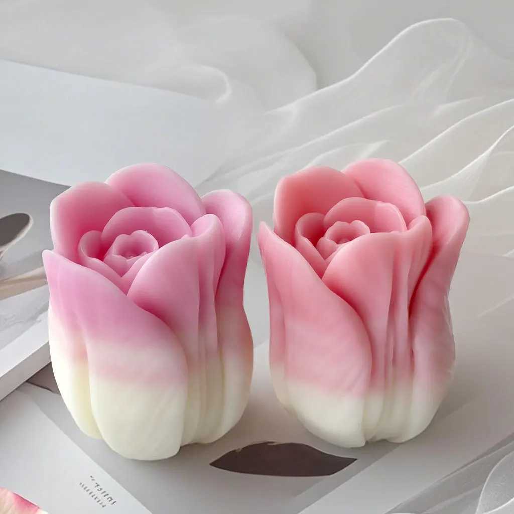 DIY Flowers Tulip Silicone Mold Handmade Scented Candle Plaster Resin Molds Homemade Cookies Chocolate Candy Baking Tool W250704