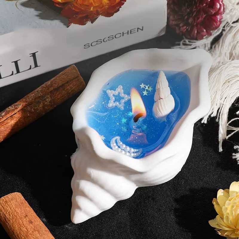 Ocean Jelly Wax Candle - Moonlight Seashell with Starfish 4 Scents Gel Wax in Gypsum Shell Non-Toxic Beach Decor Gift Dreamy W250704