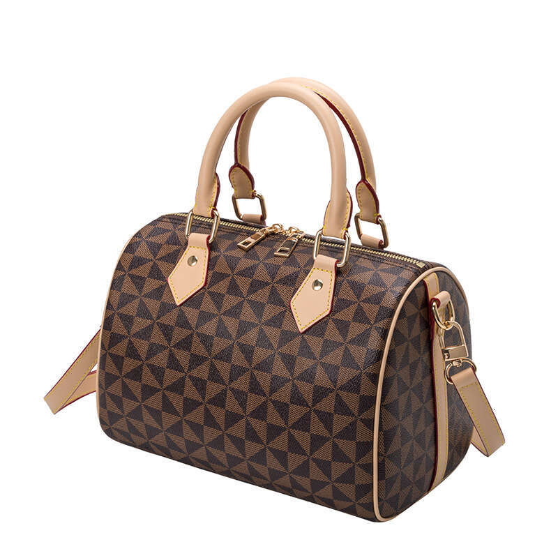 Lacel Urwebin 2025 New Trendy Women's Simple Versatile Boston Pillow Bag Crossbody Shoulder Mini Monogram Handbag