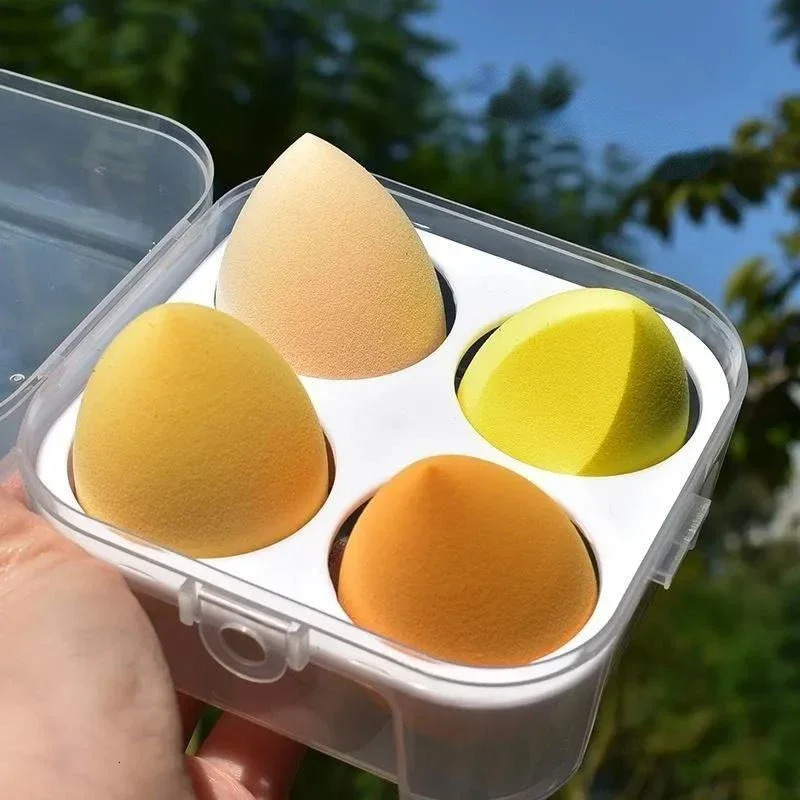 4Pcs Makeup Sponge Professional Cosmetic Puff for Foundation Beauty Make Up Blender Powder Wet and Dry Combined Accessories Tool 250625