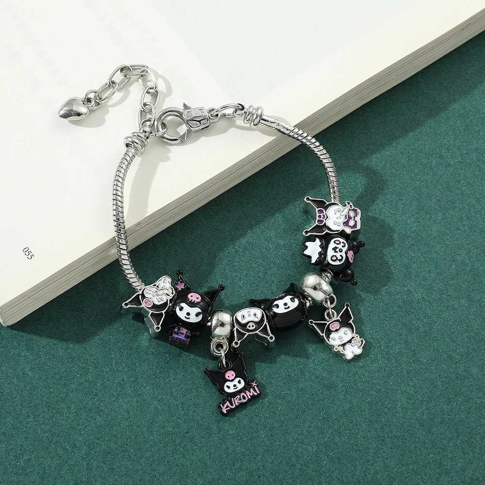 Sanrio New Sanrioed Anime My Melody Cinnamoroll Kuromi Cartoon Kawaii Charm Bracelet for Men and Women Fashion Bangle Birthday Gifts Toy w250716