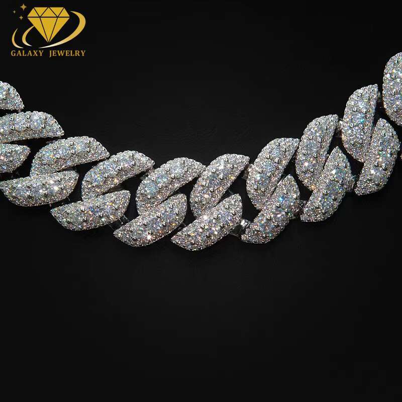 16MM Custom 925 Sterling Silver Iced Out Moissanite Necklace Has GRA Certificate Diamond Cuban Link Chain Hip Hop Jewelry
