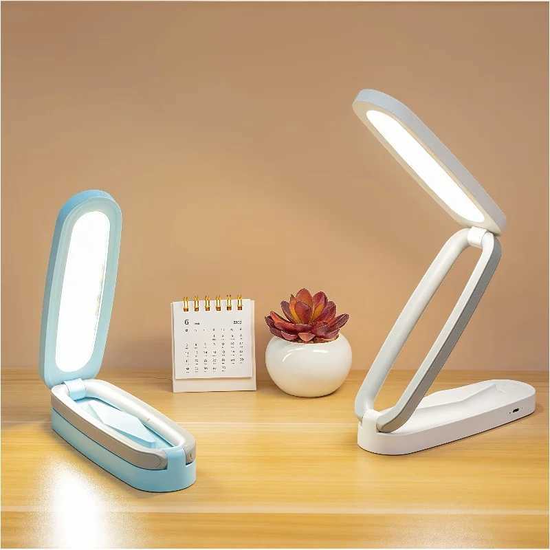 3-Level Dimming LED Folding Desk Lamp Eye Protection Lighting Table Lamps for Reading Bedside Living Bedroom Charging Night Light XJ250703