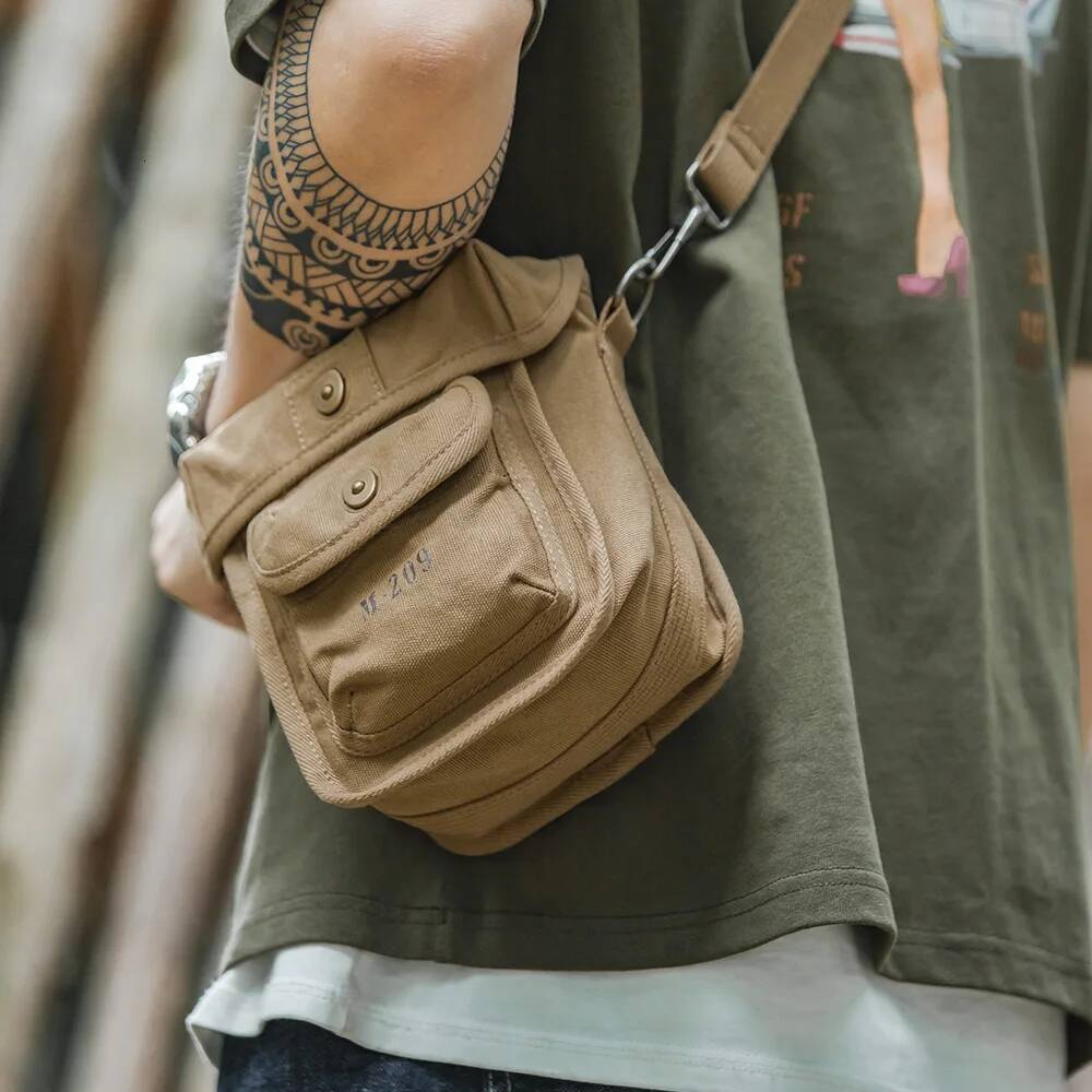 Maden Vintage M209 Tactical Cipher hine Outdoor Canvas Shoulder Crossbody Tote Bag Magnetic Buckle Square Waist Packs high-quality