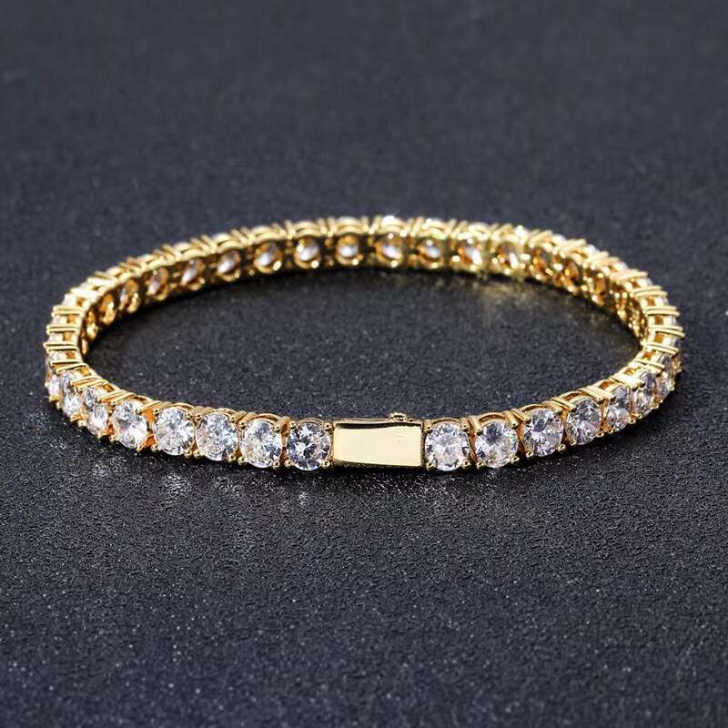 Fresh Item High Quality Hip Hop Bling 3MM 4MM 5MM 6MM Flawless D Color Lab Diamond Moissanite Tennis Chain
