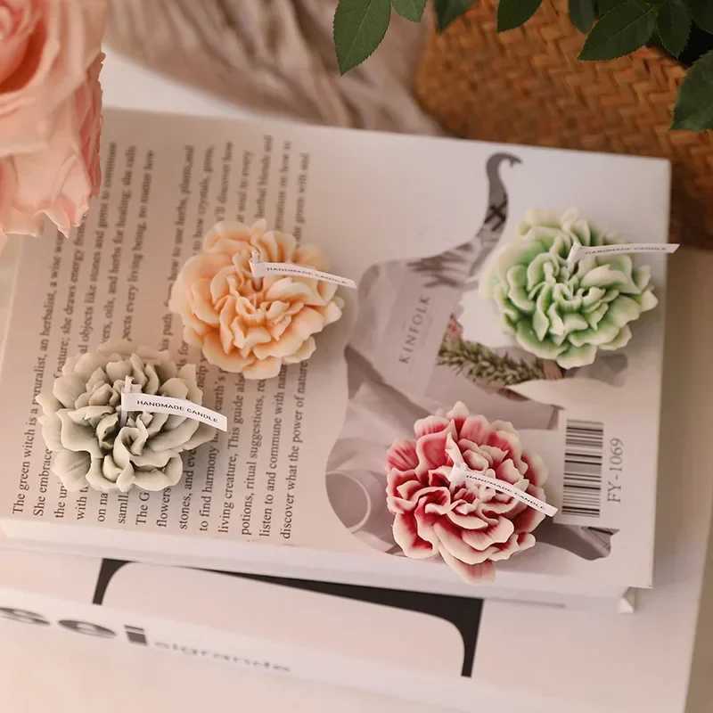 3D Carnation Flower Candle Home Decoration Wedding Bar Party Souvenirs Aromatherapy Candle Room Decor Ornament Gifts W250704
