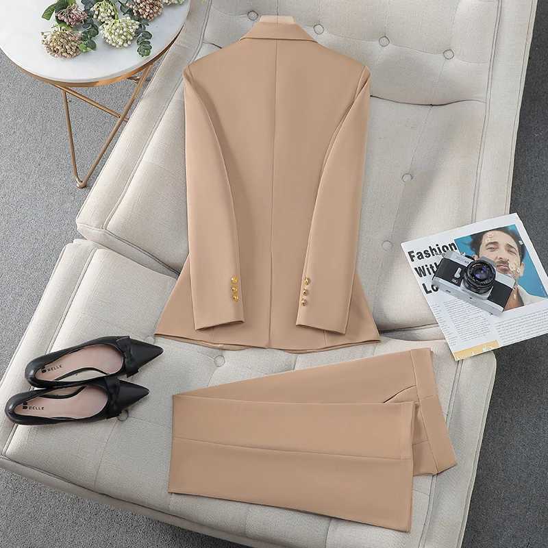 ZJYT Fashion Women Pant Suit 2 Piece Set Office Ladies Female Business Work Wear Formal Blazer Jacket and Trouser Set Outfit X250704