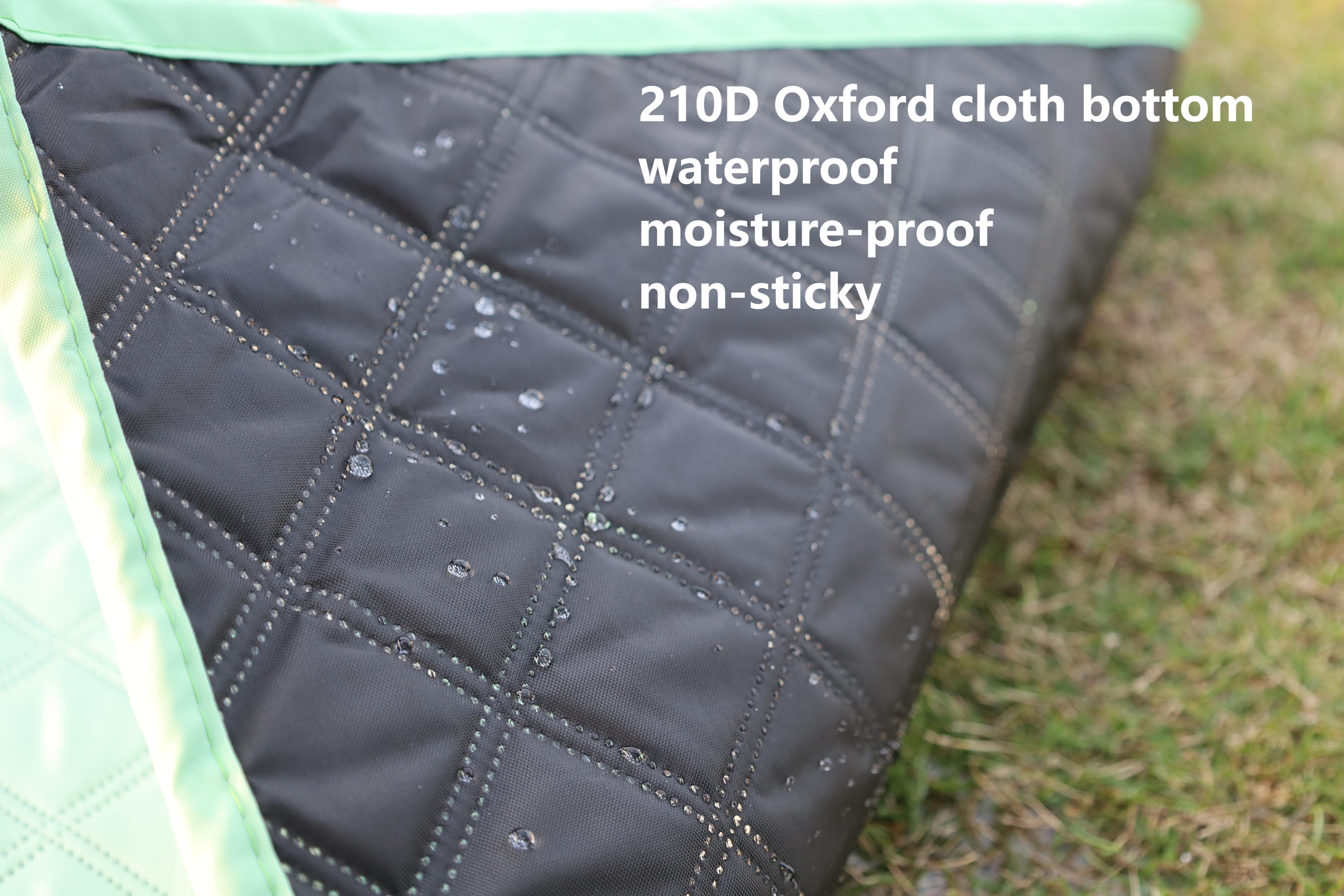 Camping picnic mat outdoor supplies portable thick more durable waterproof oxford cloth fun ground mat Green Rabbit