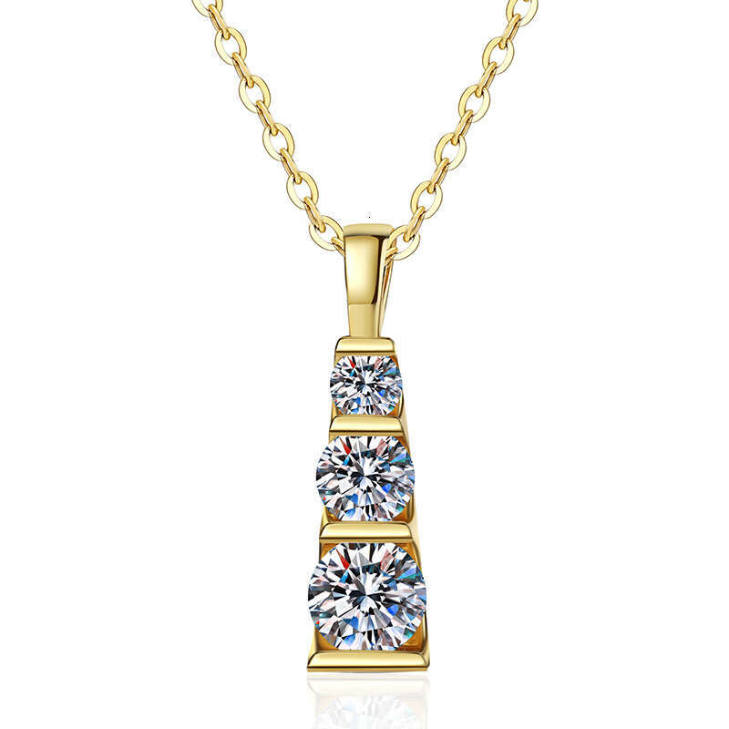 Jewelry Pure S925ier Pendant Light Niche D Color MoiS925S925anite Necklace 9a6