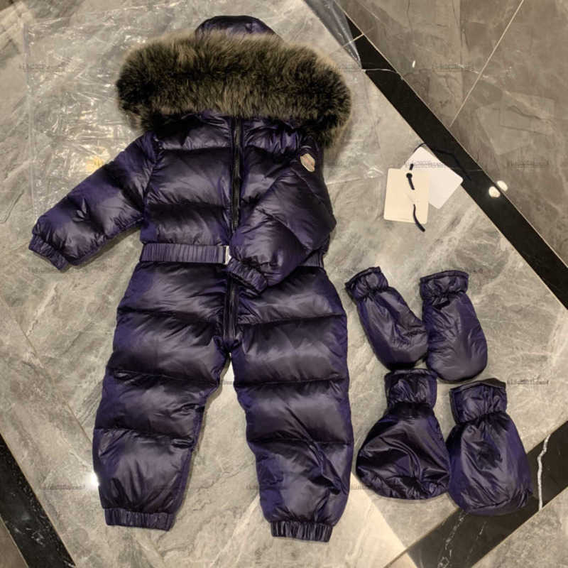 Classics newborn Down jumpsuits winter infant bodysuit designer toddler clothes Hooded design baby romper A387X11N104