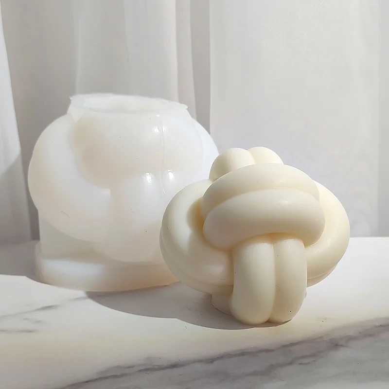 3D Cute Knot Silicone Candle Mold Making Wool Ball Candle Mold Soap Gypsum Resin Products Home Luxury Decoration Handmade Gifts W250704