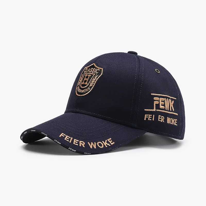 Popar New College Shield Student Trendy Baseball Cap M Fem Street Sunshade Heavy Metal Style Rap Hip Hop Stata Hat X250704
