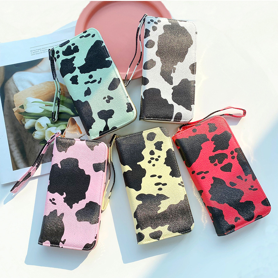 Free Shipping Designer Bag New Printed Women's Wallet High-end Cowhide Large Capacity Coin Purse Multifunctional Zipper Clutch