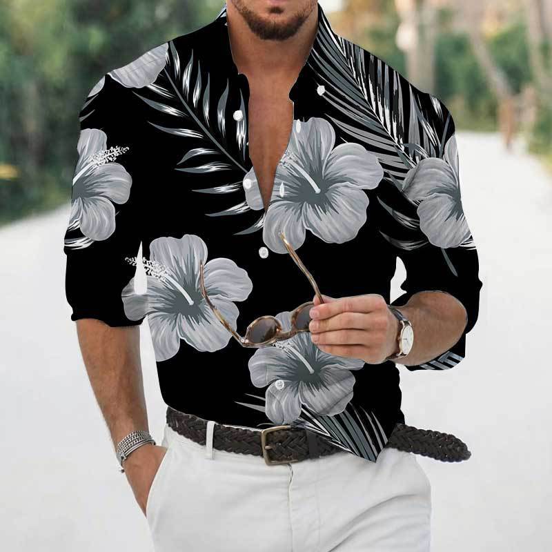 party designer shirt for man Fall New Fashion Designer Shirt Dress Shirt Long Sleeve Slim Fit Casual Mens Clothing blouse