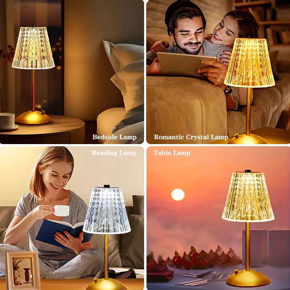 Rechargeable Light LED Table Lamps Touch Desk Lamp Wireless Night Light Restaurant Bar Desktop Mood Lighting Bar Decoration XJ250703