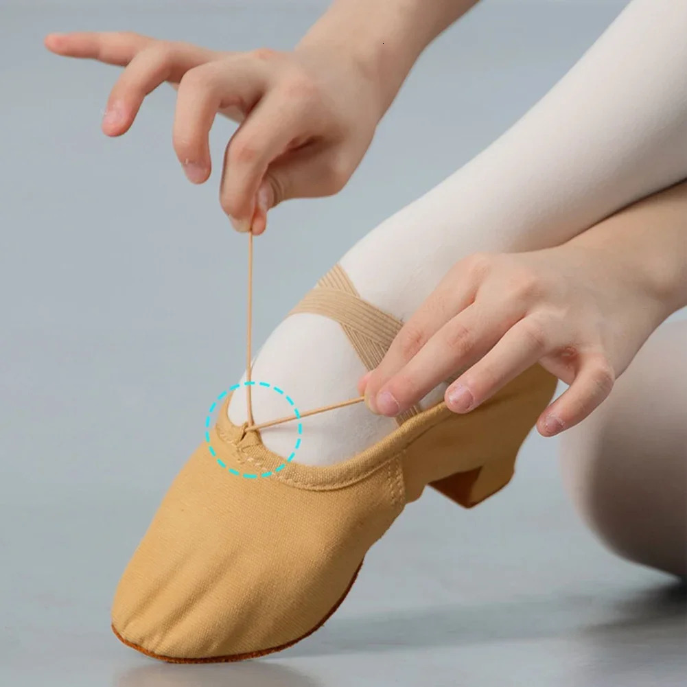 Adult Jazz Ballroom Canvas Dance Shoes Women Teacher Soft Sole Latin Modern Dance National Shoes Standard Practice 250628