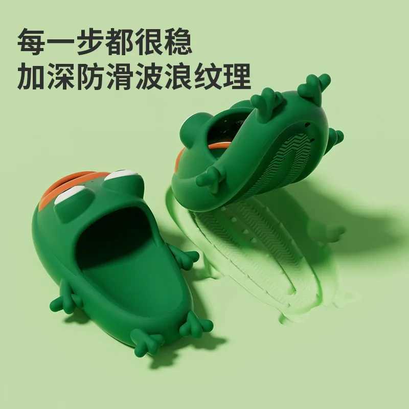 Wacky Frog Slippers for Couple Casual Cartoon Beach Shoes Women Slides Summer Open Toe Slipper Sandal Home Flip Flops Footwear W250704