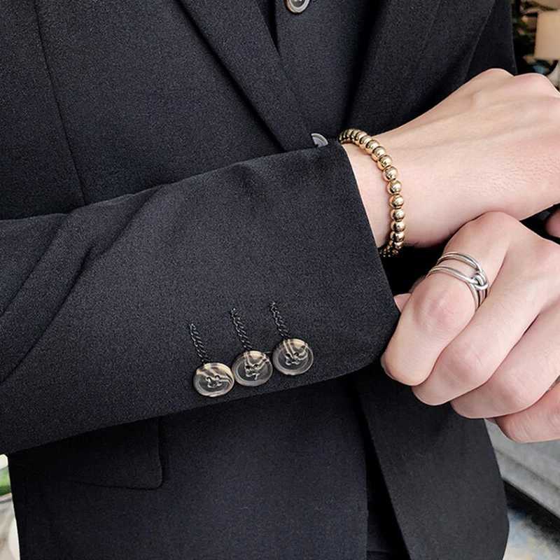 Boutique mens business casual suit suit summer thin section solid color suit dress three-piece suit X250704