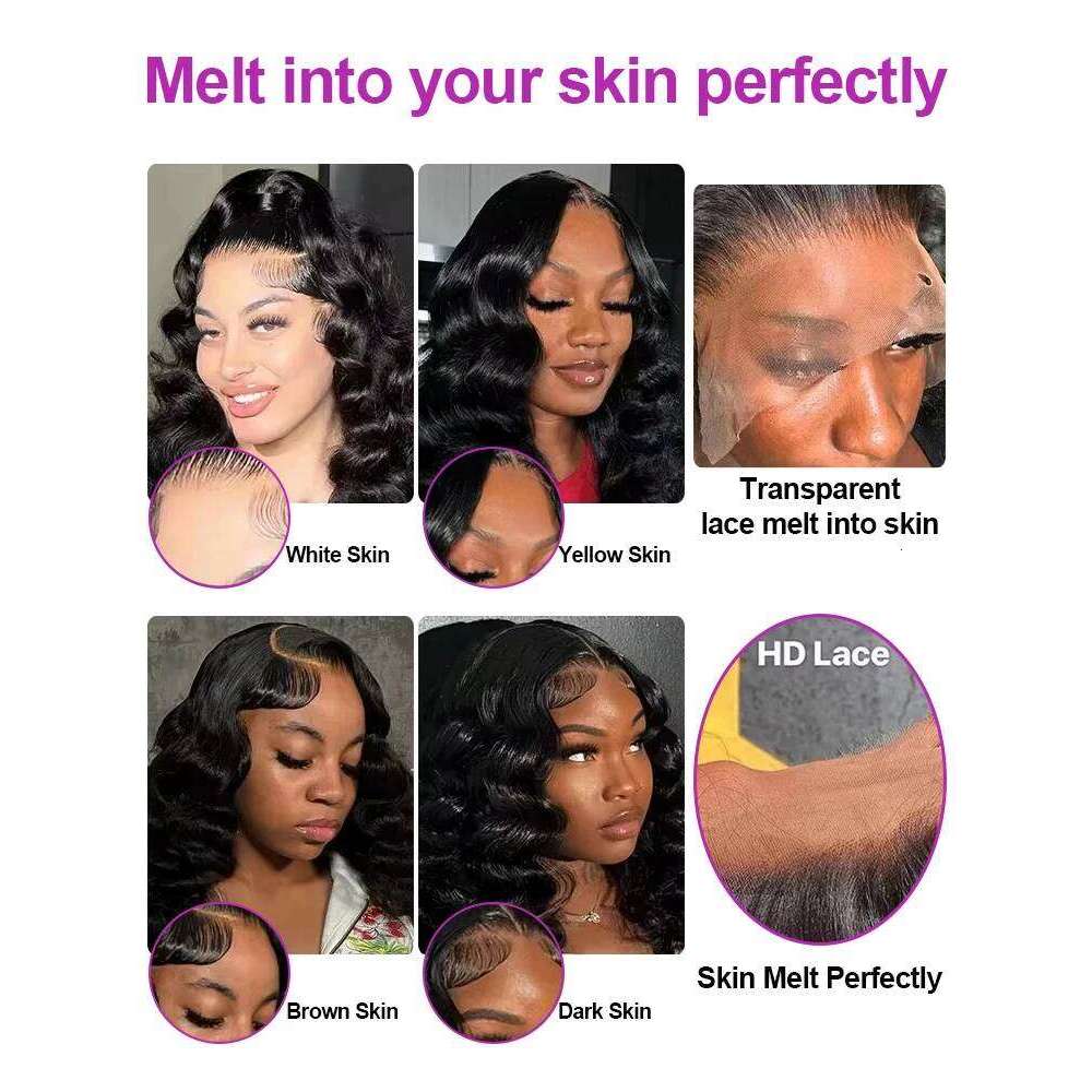 Loose Deep Human Hair 13x4 13x6 HD Front 250 Density Curly Nature Wave 360 Full Lace Frontal Wigs For Women