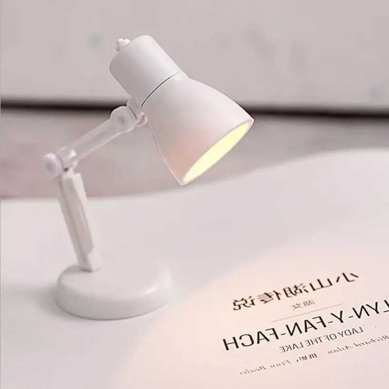LED Mini Desk Lamp Foldable Magnetic Night Light Bedroom Study Reading Book Lamps With Clip Eye Protection Bedside LightsXJ250703