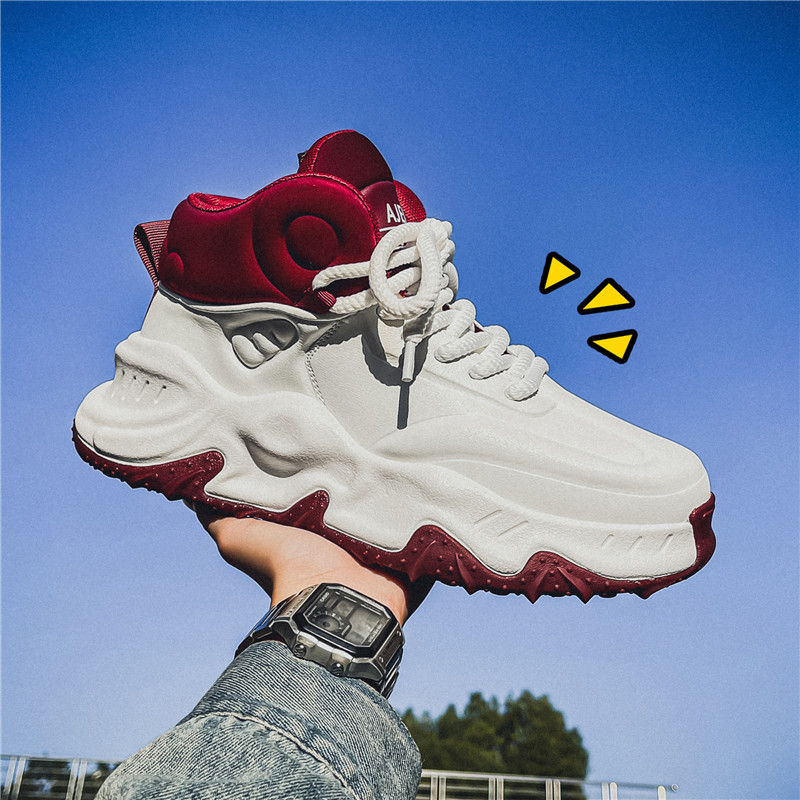 Free shipping casual shoes men trendy sports shoes thick soled anti slip and wear-resistant shoes fashion