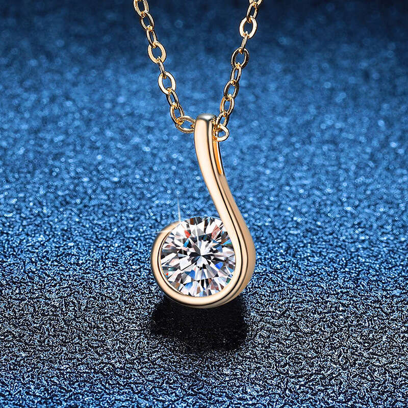 S925 Pure S925ier MuS925ic Note Pendant Elegant VerS925atile 1 caratS925 D Color MoiS925S925anite Necklace 3f3
