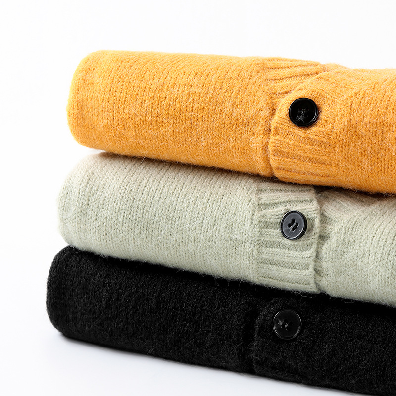 Men's Sweaters 2023 Men Solid Color V-neck Cardigan Long Sleeve Slim Single-Breasted Knitted Shirt Coat