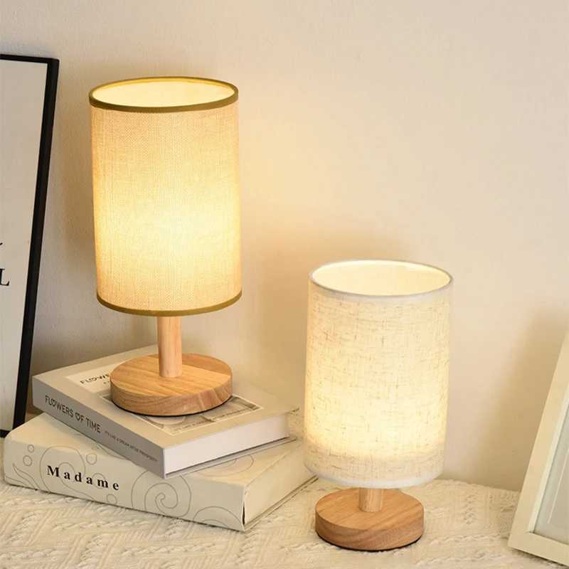 LED Table Lamps Simple Chinese Style Decoration Lamp Dimmable USB Plug Night Light Fabric Lampshade Bedroom Bedside LightingXJ250703