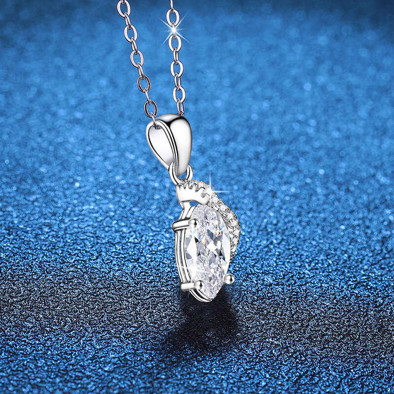 S925 Pure S925ier for Women High-end Angel Eye Pendant 1 caratS925 D Color MoiS925S925anite Necklace e3a