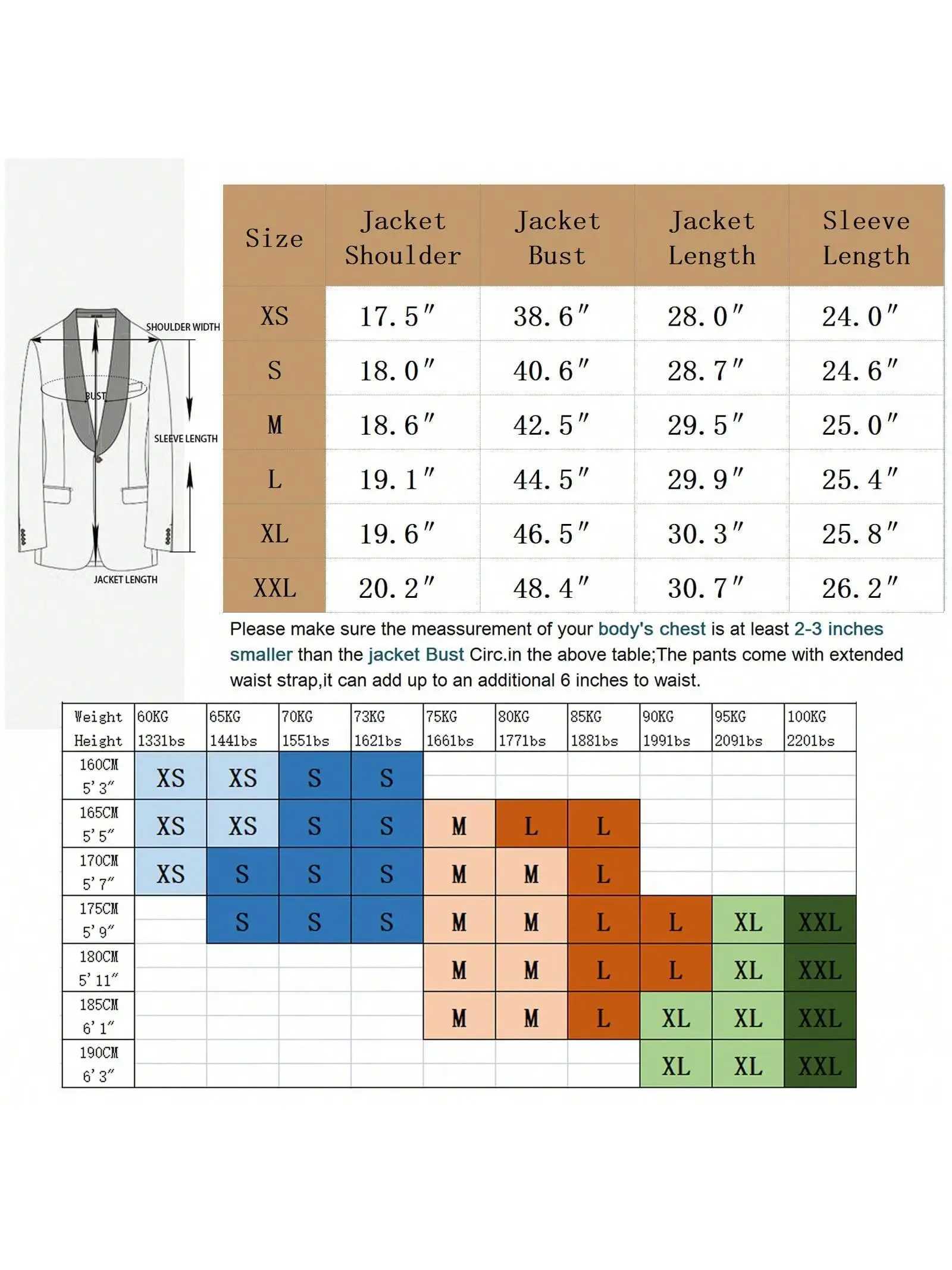 3-Piece Mens Tuxedo Suit Slim Suit Set Blazer Vest and Pants for Prom Wedding X250704