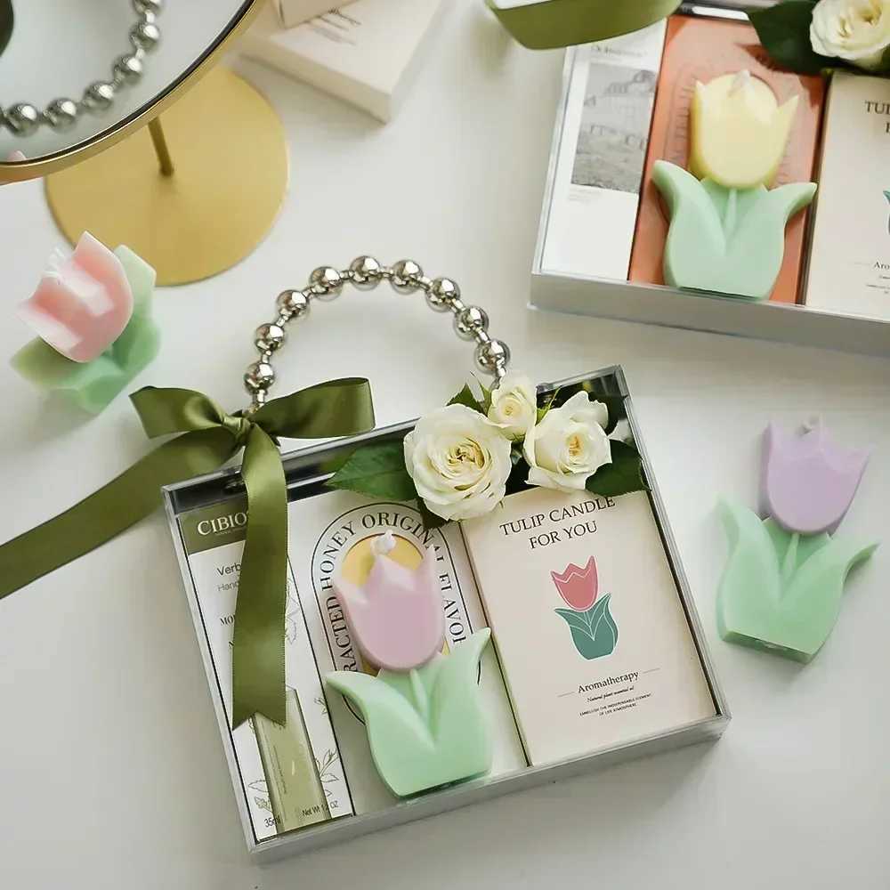 Exquisite Tulip-Fragrance Candles Ideal Wedding Keepsakes Luxurious Home Ambiance Heartfelt Birthday Presents for Women W250704