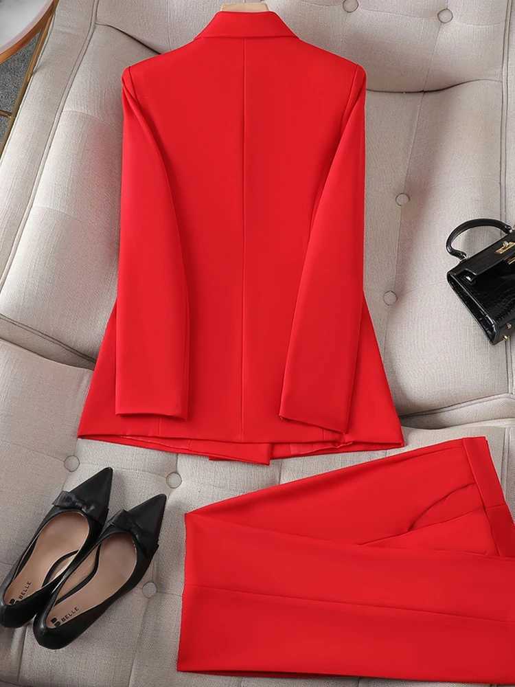 ZJYT Office Lady Formal Blazer Pants Suits 2 Piece Matching Set Conjuntos Para Mujeres Elegant Business Jacket Trousers Sets X250704