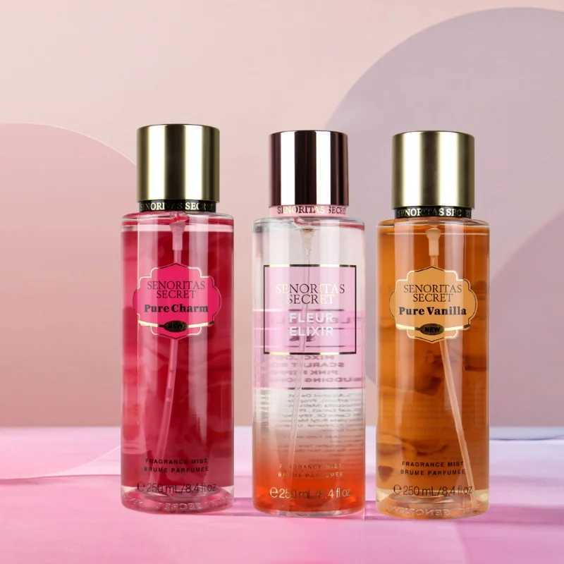 250ml Body Spray Flower Fruit Lasting Perfume Natural Plant Love Spell Scent Velvet Petal Fragrance Crushed Flash Gold Deodorant XJ250704