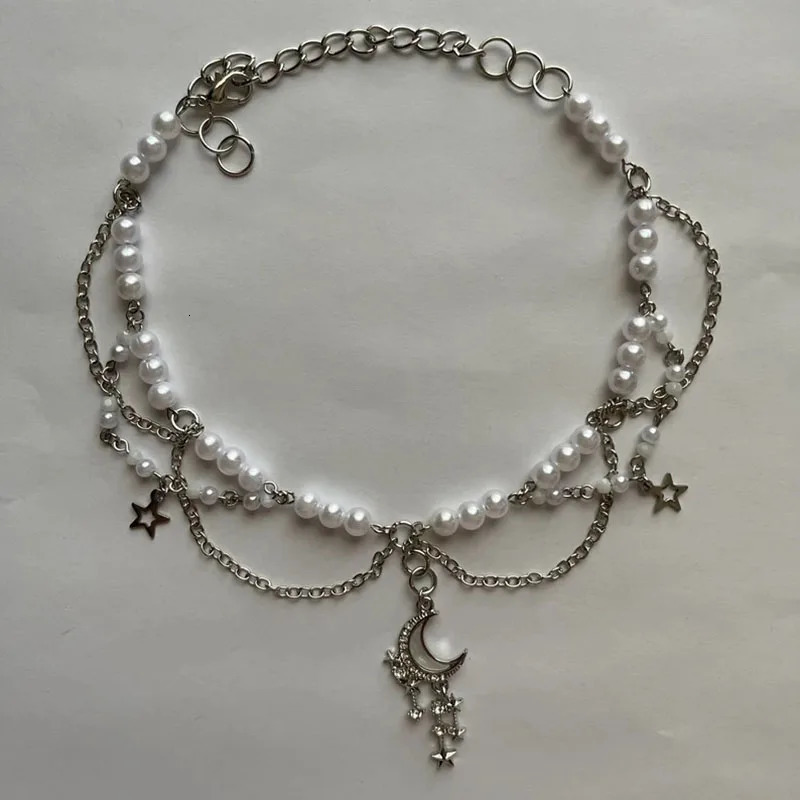 glistening moonlight necklace handmade beaded jewelry y2k fairycore gift 250701