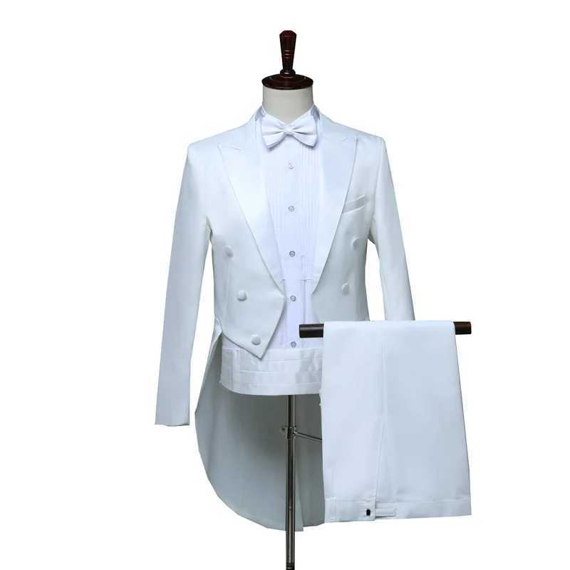 British Style Men Court Tuxedo 2 Piece Black / White Fashion Minimalist Mens Business Wedding Party Suit Jacket and Pants X250704