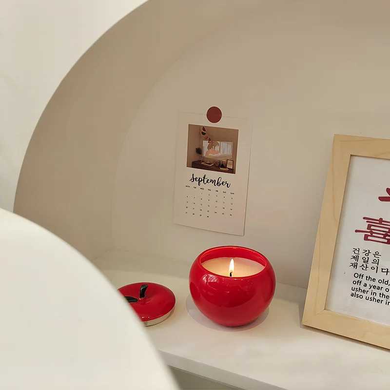 Tsermamic Apple Candle Jars Scented Candles Decor Home Decoration Birthday Christmas W250704