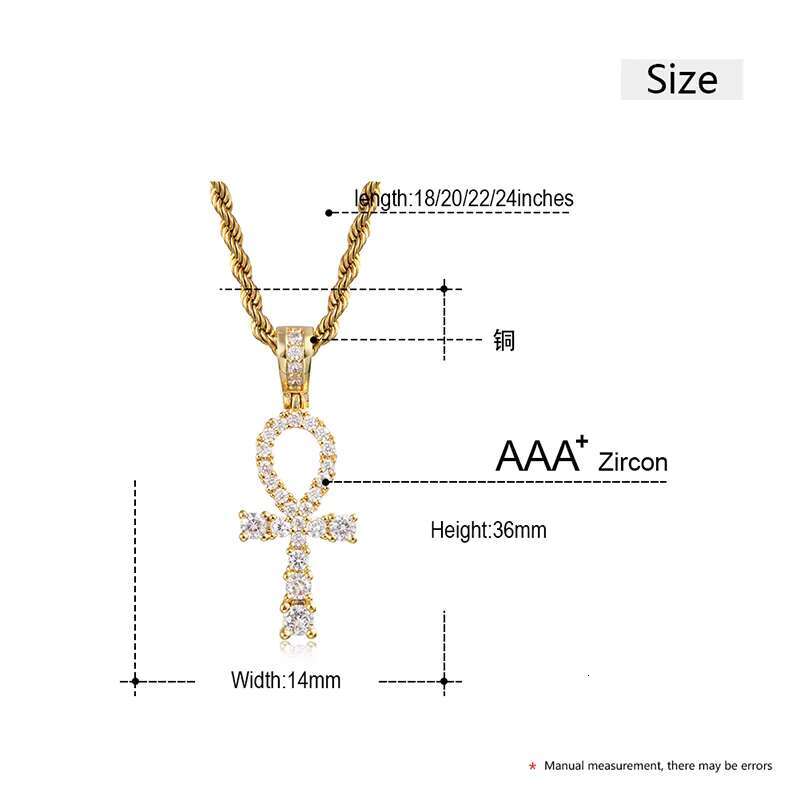 Hot Sale Fashion Iced Out Moissanite/Zircon Cross Pendant for Necklaces