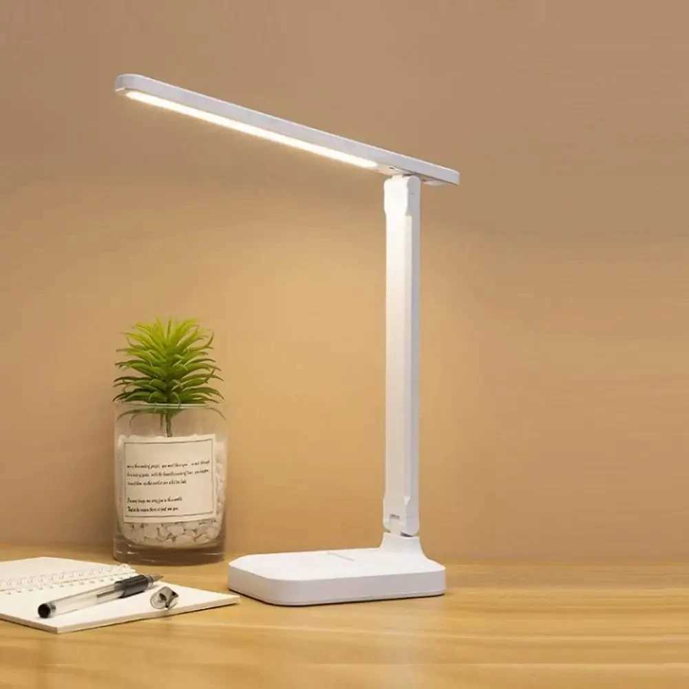 LED Touch Switch Foldable Adjustable Table Lamp USB Plug-in Stepless Dimming Eye Protection Desk Lamp Bedside Lamp Desk Lamp XJ250703