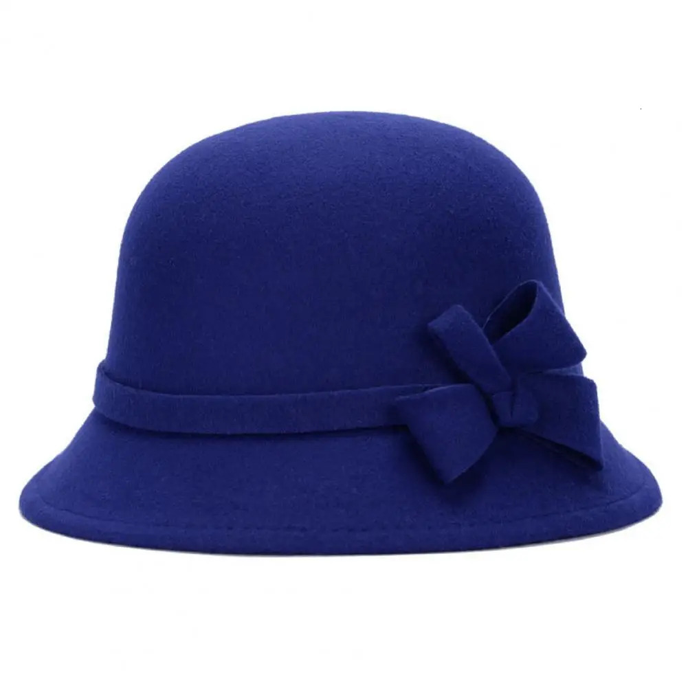 Autumn Winter Woolen Top Hat Womens British Hepburn Style Fisherman Hat Elegant And Fashionable Versatile Church Wedding 250701