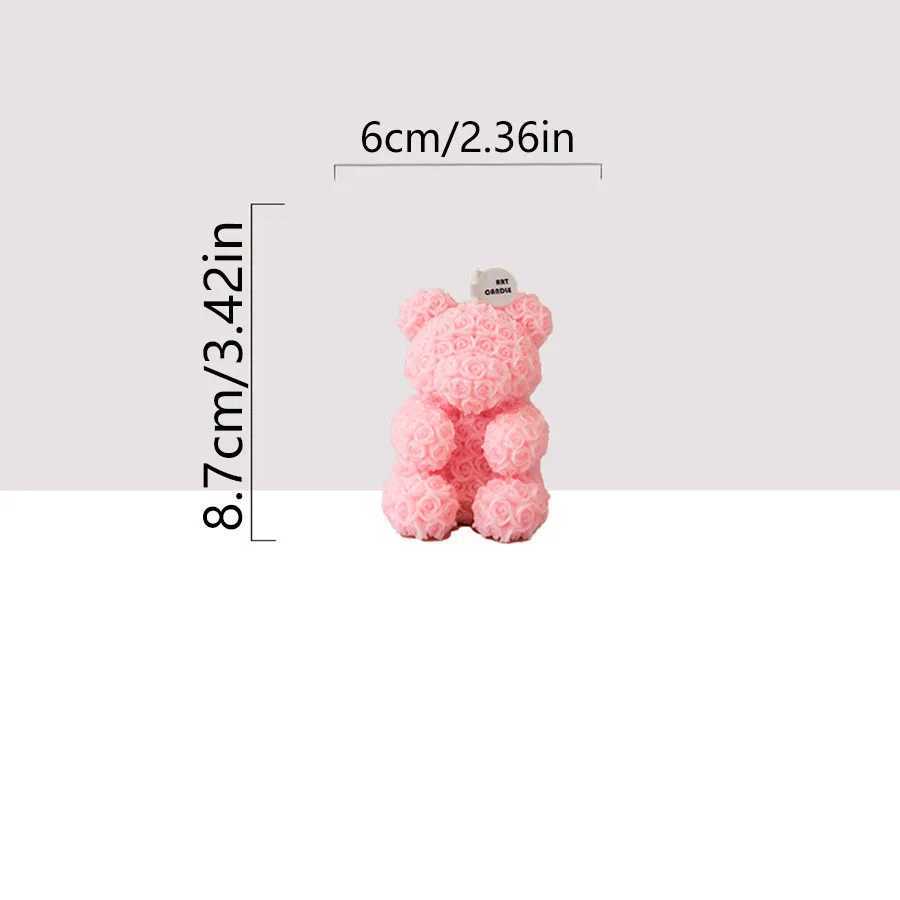 Advanced Rose Bear Aromatherapy Candle Romantic and Cute Valentines Day Gift Ornament with Handheld Gift W250704
