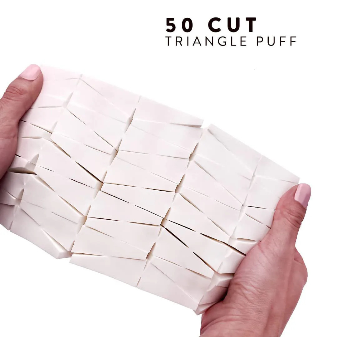 50Pcs/Set Triangle Soft Makeup Sponge Face Foundation Concealer Cream Powder Blend Smearing Puff Cosmetic Tool 250625