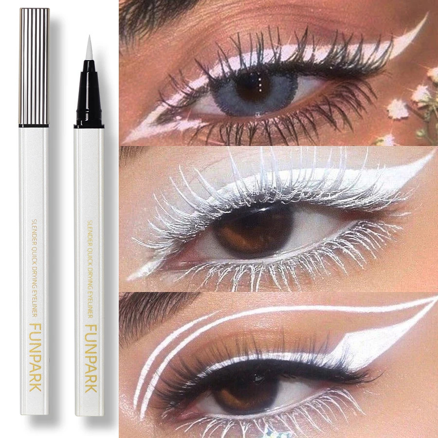 1PC Matte Liquid Eyeliner Waterproof Long Lasting Eye Pencil White Eye Liner Lying Silkworm Pen Makeup For Eyes Wonmen Cosmetic 250704