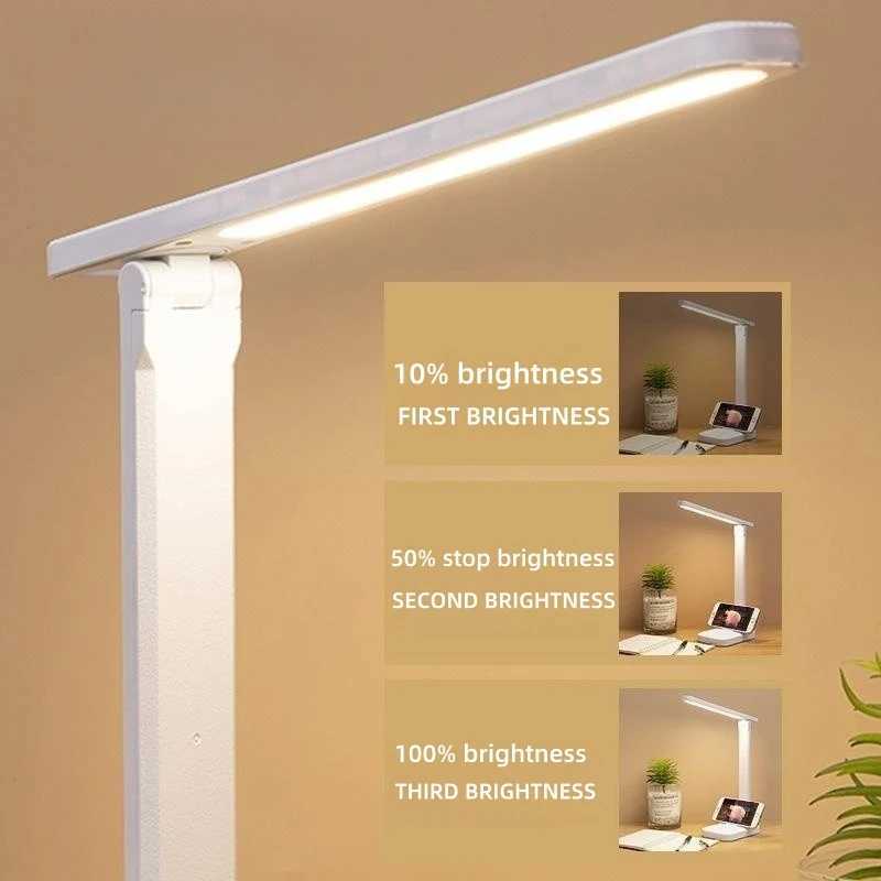 USB charging table lamp Folding table lamp eye protection touch dimmable LED light Student dormitory bedroom readingXJ250703