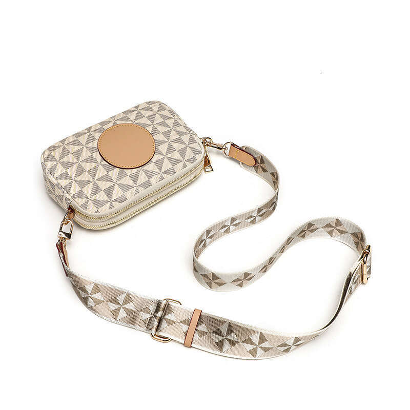 New bags Camera Spring Summer Printed Small Square Casual Versatile Wide Strap Crossbody Bag Fashion Single Shoulder